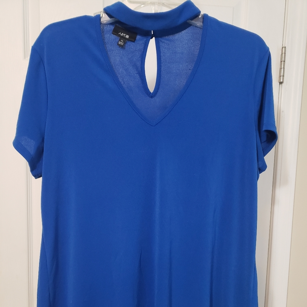 Apt 9 Royal Blue Top with Sexy Neck Line and Back
